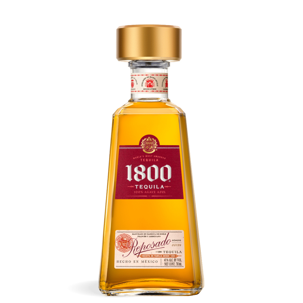 Boca 1800 Reposado Tequila 0,7L sa zlatnom bojom i klasičnim dizajnom