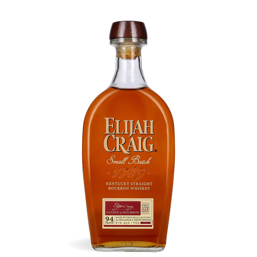 Boca Elijah Craig Small Batch Bourbon viskija od 0,7L s klasičnom etiketom i zlatno-jantarne boje.