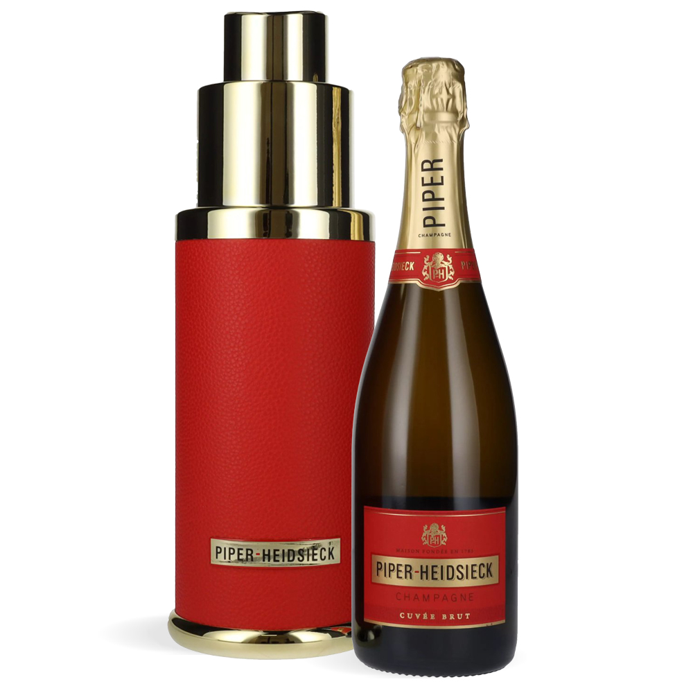 Boca šampanjca Piper-Heidsieck Cuvée Brut u ekskluzivnoj crvenoj kutiji inspiriranoj dizajnom parfema