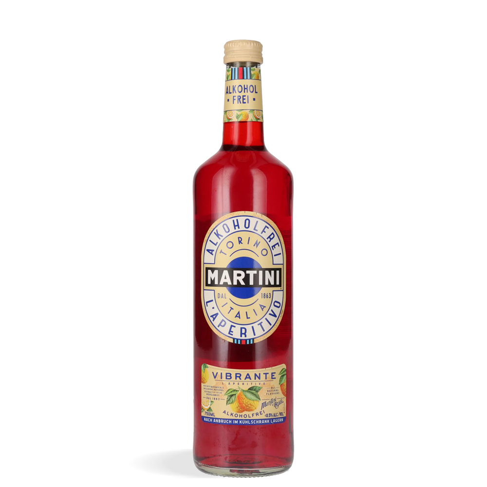 Boca Martini Aperitivo Vibrante Alcohol free 0,75L s crvenom tekućinom i elegantnom etiketom