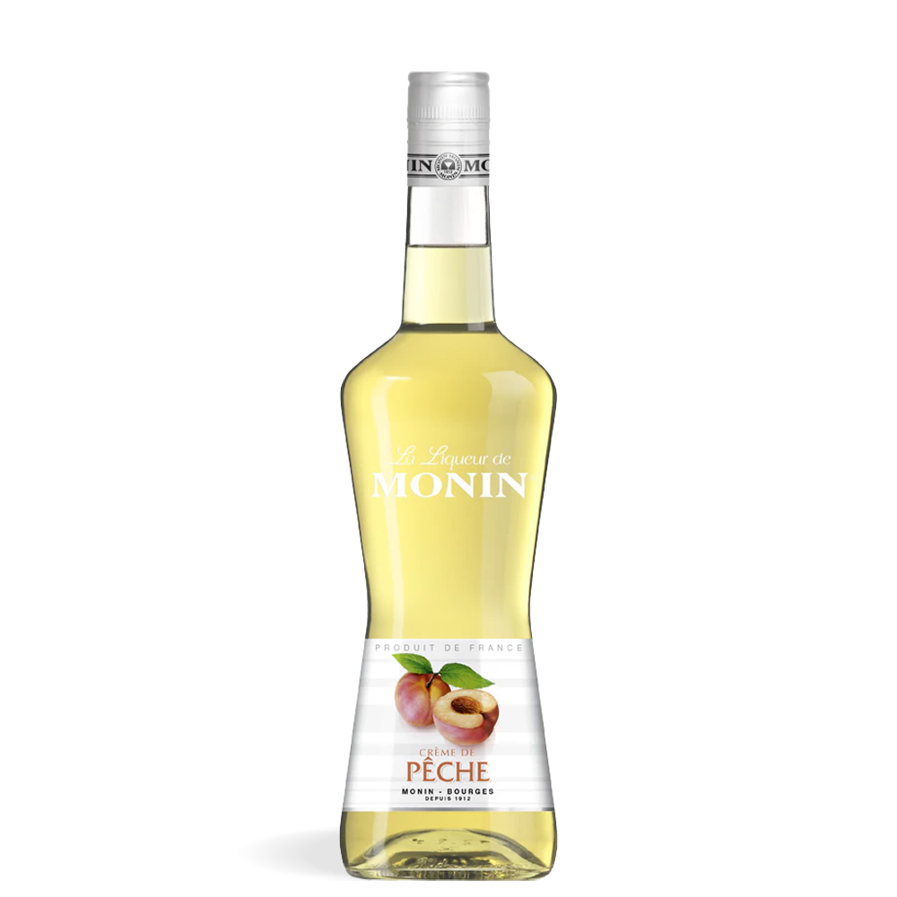 Boca Monin Breskva Likera 0,7L s elegantnom etiketom i zlatno-narančastom bojom