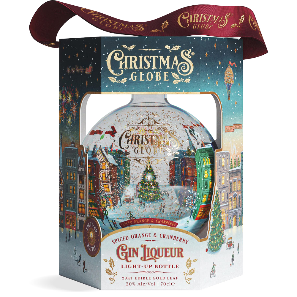 Boca Christmas Globe Spiced Orange & Cranberry Gin Liqueur Light-Up od 0,7 l u obliku božićne kugle sa svjetlosnim efektom i poklon-kutijom