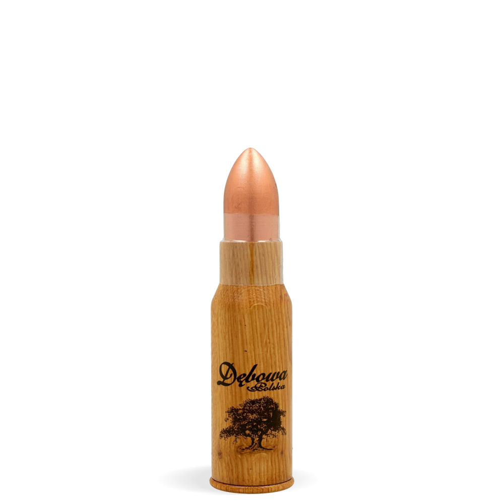Boca Debowa Military Premium Vodka minijatura od 0,05l u vojnom dizajnu u obliku metka s elegantnim detaljima