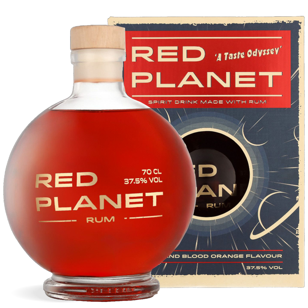 Boca Firebox Red Planet Rum 0,7l u luksuznoj kutiji s LED svjetlosnim efektom i upečatljivim crvenim dizajnom