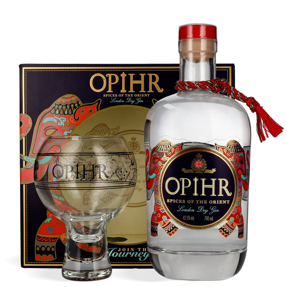 Boca Opihr Oriental Spiced London Dry Gin od 0,7 l u poklon kutiji s globe-čašom