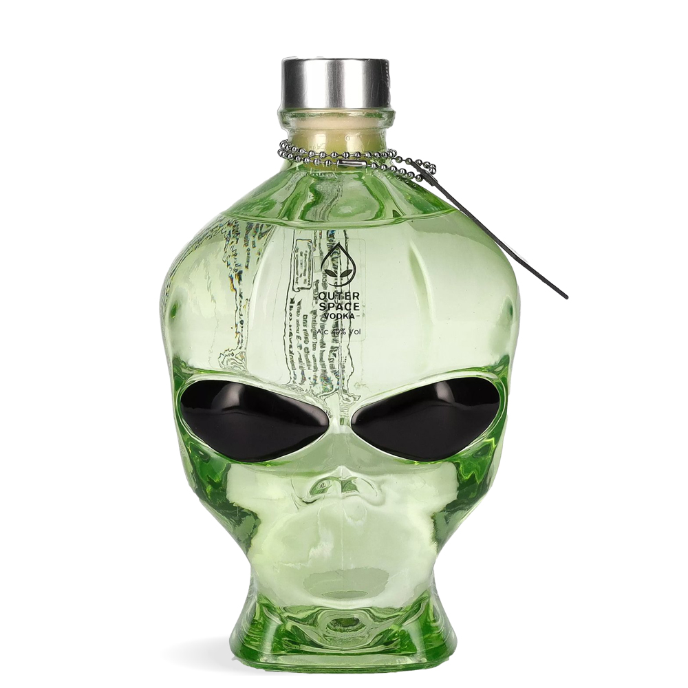 Boca Outerspace Vodka od 0,7 l u obliku zelene glave izvanzemaljca