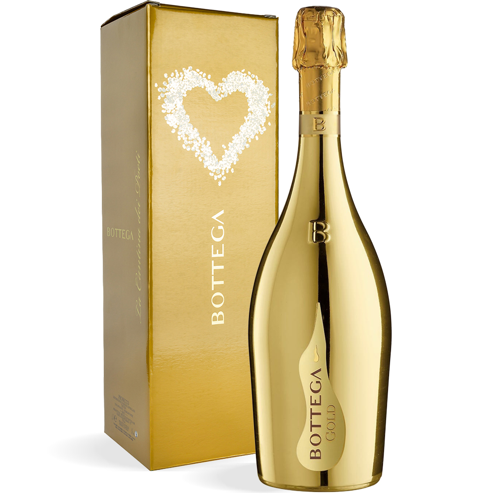 Boca Bottega Gold Prosecco Brut Millesimato DOC 2024 magnum od 1,5 l u luksuznoj zlatnoj poklon-kutiji