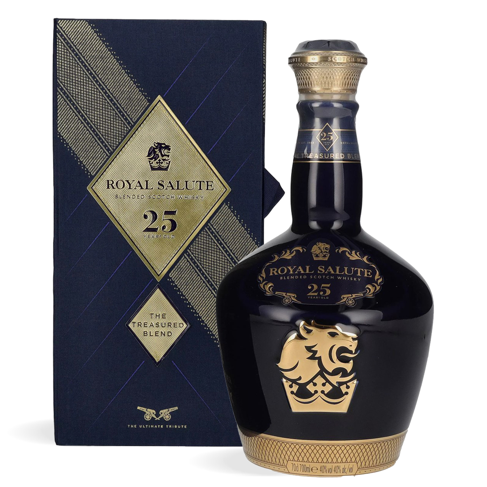 Boca Royal Salute 25 Years Old The Treasure Blend scotch whisky u luksuznoj kutiji s elegantnim dizajnom