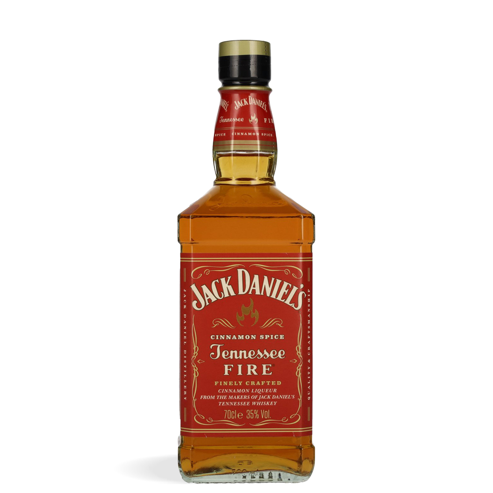 Jack Daniel’s Tennessee Fire Whiskey 0,7 L u crvenoj boci s prepoznatljivom etiketom