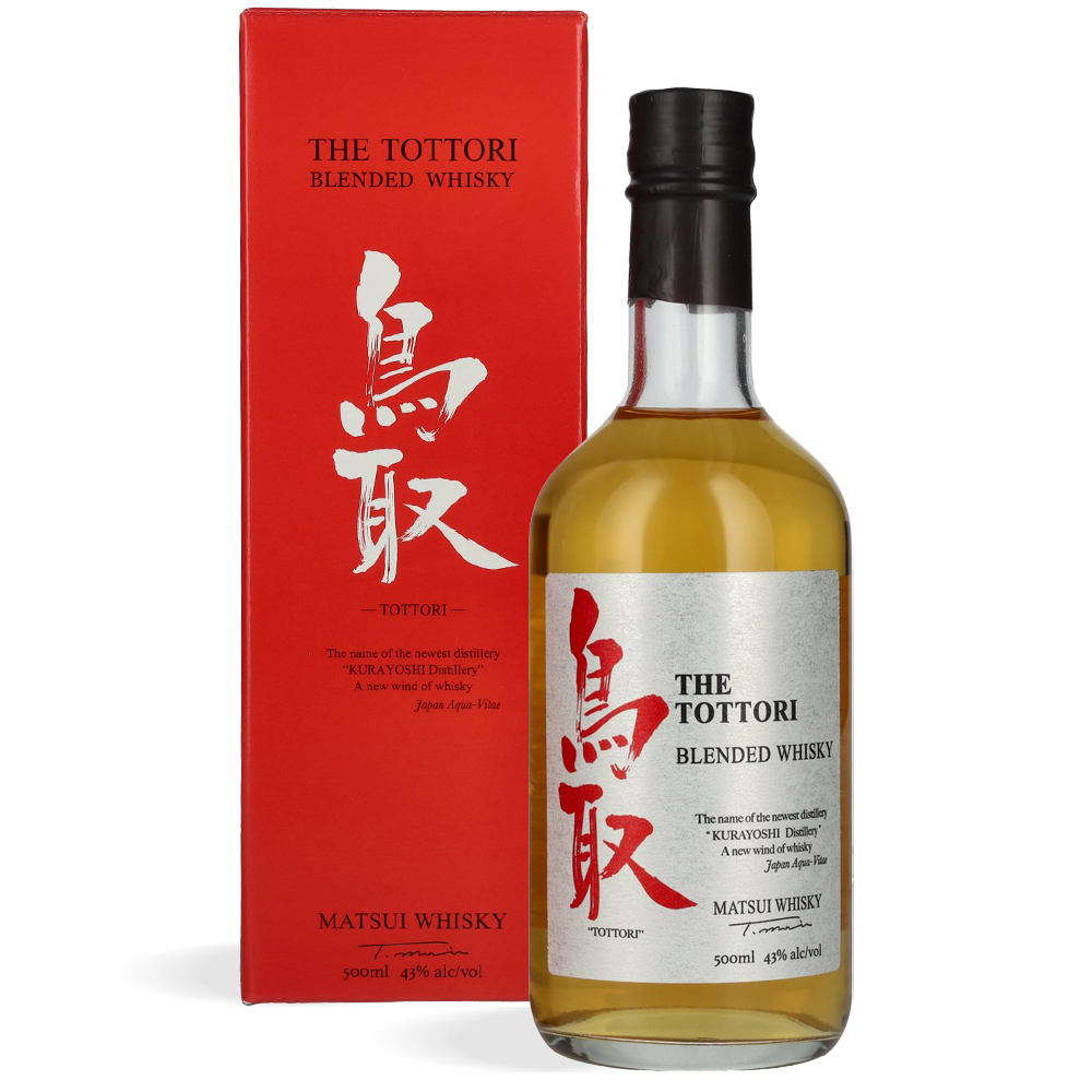 Boca Matsui The Tottori Blended Japanese Whisky 0,5L elegantnog japanskog dizajna sa crvenom kutijom