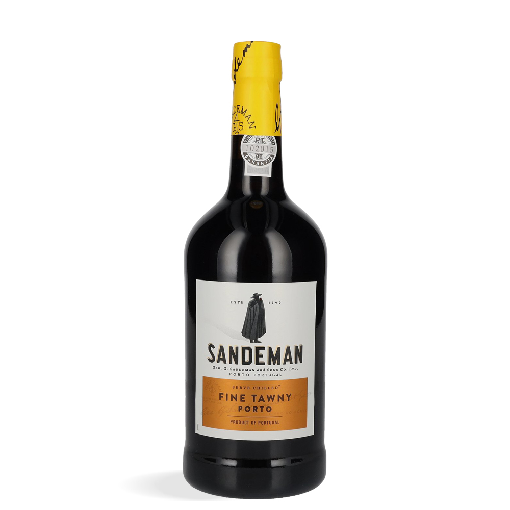 Sandeman Fine Tawny Porto 0,75 L u profinjenoj jantarnoj boci s klasičnom etiketom i prepoznatljivim logom Don Sandeman