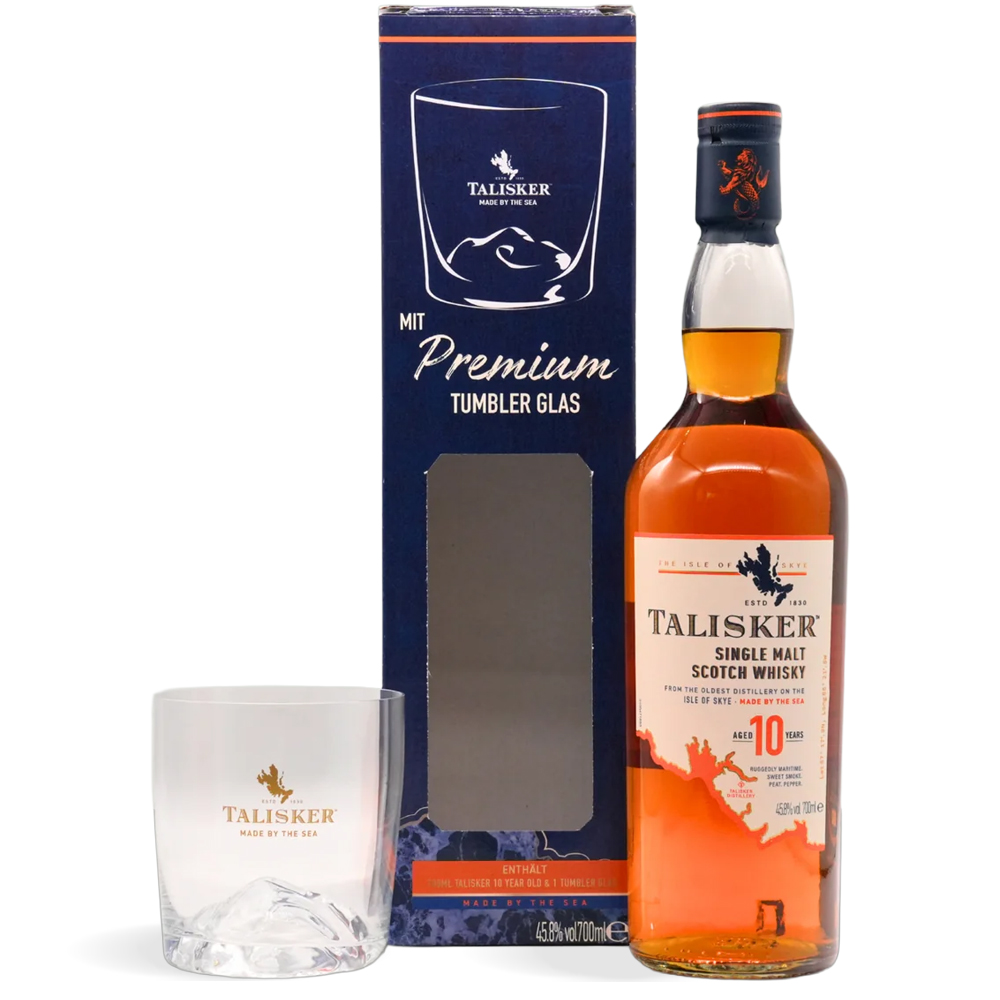 Boca Talisker 10 Years Old Single Malt Scotch Whisky s elegantnom premium tumbler čašom u luksuznom poklon pakiranju