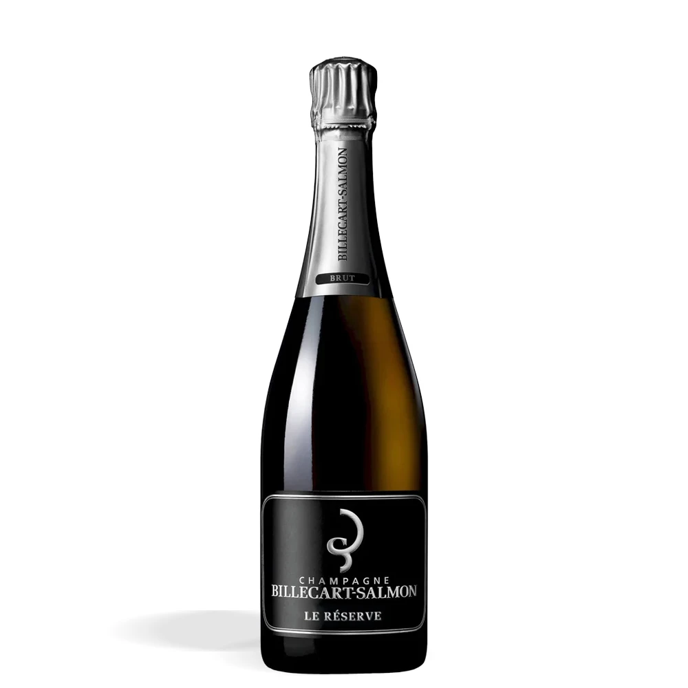 Billecart-Salmon Champagne Brut 0,75 l prikazan u elegantnoj boci s minimalističkom etiketom.