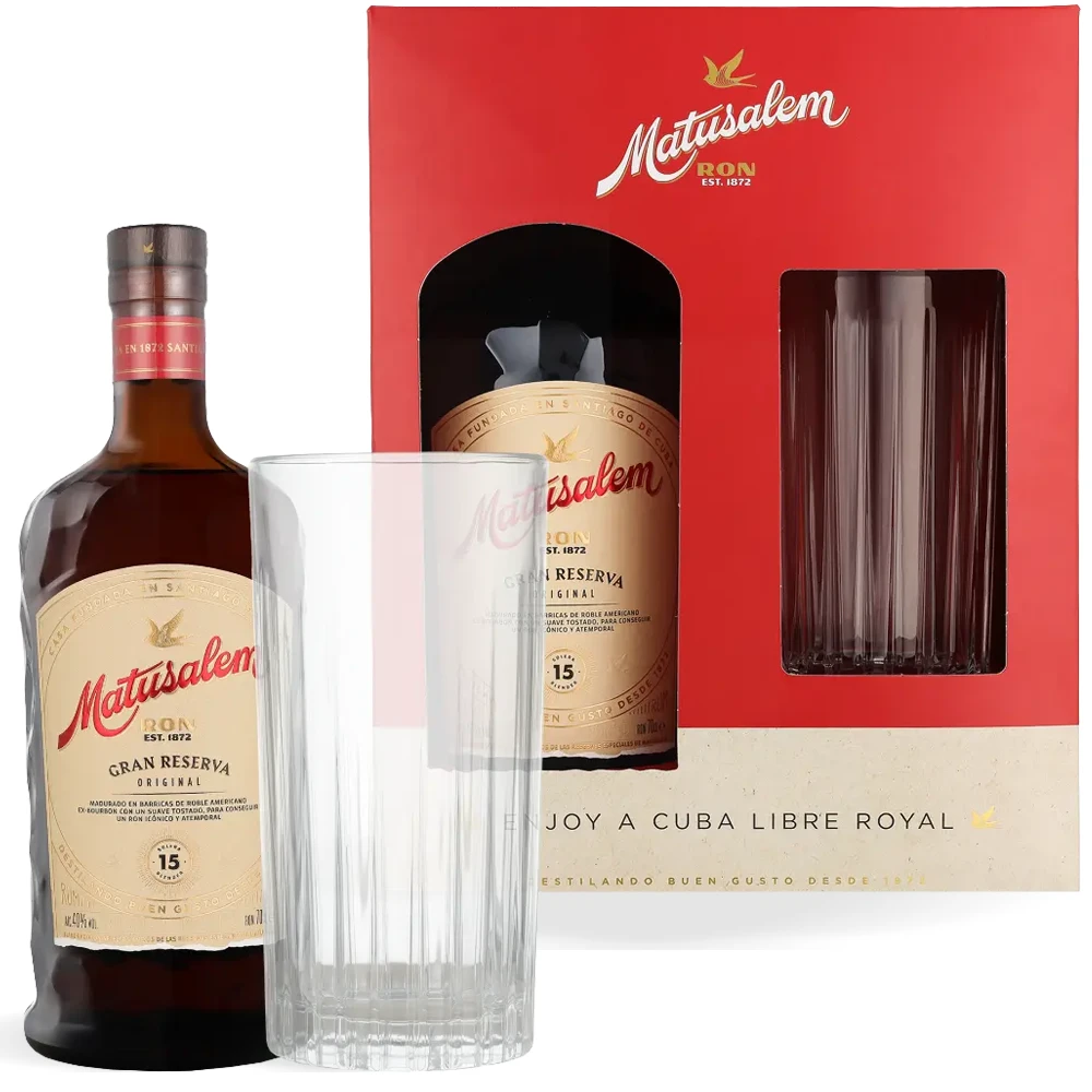 Ron Matusalem 15 Solera Gran Reserva Rum 0,7 L u poklon setu sa elegantnom čašom i luksuznom kutijom