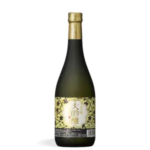 Choya Hokkan Daiginjo Honjirushi Sakura Sake 0,72 L u elegantnoj boci s profinjenim japanskim dizajnom i nježnim detaljima.