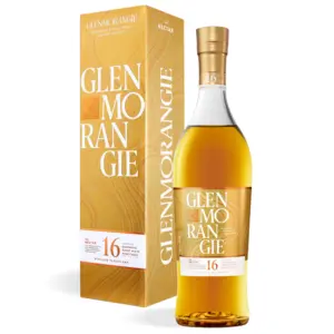 Glenmorangie The Nectar 16 Years Old 0,7 L u elegantnoj boci s brončano zlatnom bojom i luksuznim dizajnom, te poklon kutijom