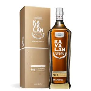 Kavalan Distillery Select No.1 Single Malt Whisky 0,7 L u elegantnoj boci inspiriranoj modernom arhitekturom s luksuznom poklon kutijom.