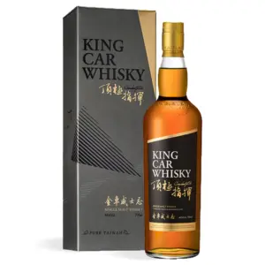 Kavalan King Car Conductor Single Malt Whisky 0,7 L u elegantnoj boci jantarne boje s poklon kutijom.