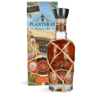 Planteray PXXO 20th Anniversary Barbados Rum 0,7 L u elegantnoj boci s toplim jantarno zlatnim tonovima i luksuznom kutijom.
