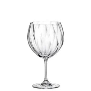Bohemia Royal Crystal Spirale čaša za gin tonic 750 ml od prozirnog kristalnog stakla s elegantnim spiralnim reljefnim uzorkom i velikom zaobljenom čašom za koktele i gin tonic napitke
