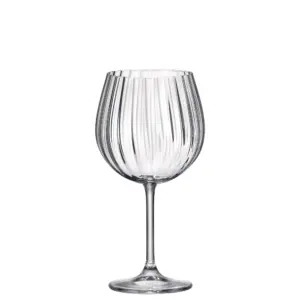 Bohemia Royal Crystal Waterfall čaša za Gin & Tonic 620 ml, bezolovni kristal, balonasto tijelo s Waterfall teksturom, set 2 komada.