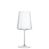 Crystalex Ray čaša za crno vino 600 ml od prozirnog kristalnog stakla suvremenog geometrijskog oblika s tankom elegantnom drškom za posluživanje crnog vina