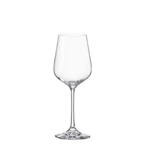 Crystalex Siesta čaša za bijelo vino 400 ml, ojačano kristalno staklo, čist profil i proporcionalna noga, set 6 komada.