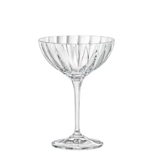 Crystalex Specials II. 40796 čaša za koktele i deserte 210 ml, bezolovni Sparkle kristal, široka Ch.saucer zdjela na tankoj nozi, set 6 komada.