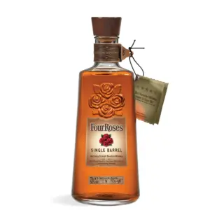 Four Roses Single Barrel Bourbon 0,7 L u elegantnoj boci s prepoznatljivom etiketom i čepom, premium Kentucky bourbon iz jedne odabrane bačve.