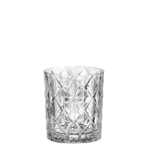 Bohemia Royal Crystal Memphis čaša 350 ml od kristalnog stakla s reljefnim dekorom u setu od 6 komada za posluživanje whiskyja, sokova, vode i koktela.