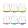 Crystalex Alex Rainbow čaše u boji 350 ml od kristalnog stakla u setu od šest ručno bojanih različitih nijansi za posluživanje vode, sokova, limunade i koktela.
