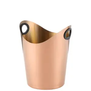 Kibla za boce Cyclone Rose Gold 5l modernog asimetričnog dizajna s ergonomskim ručkama za hlađenje vina, pjenušaca i šampanjca, profesionalna barska oprema i sitni barski inventar.