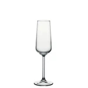 Pasabahce Allegra čaša za šampanjac 195 ml, V Block tehnologija, suvremeni kutni oblik zdjele na vitkoj nozi, set 6 komada.